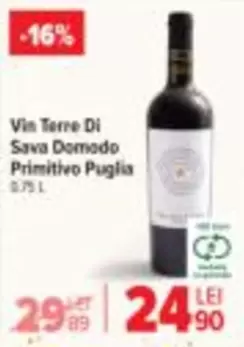 Vin Terre Di Sava Domodo Primitivo Puglia