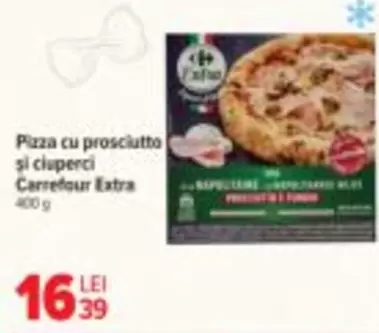Pizza cu prosciutto si ciuperci