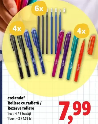 Rollere cu radieră / Rezerve rollere