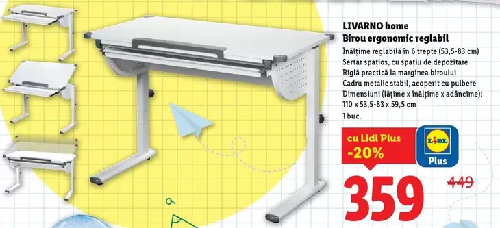 Birou ergonomic reglabil