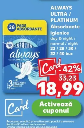 Always - ULTRA / PLATINUM Absorbante igienice