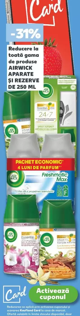 AIRWICK APARATE SI REZERVE DE 250 ML