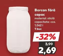 Borcan fără capac