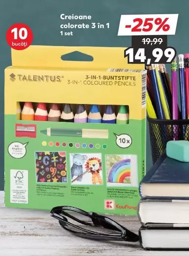 Creioane colorate 3 in 1