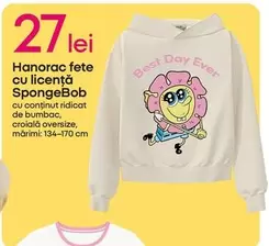 Hanorac fete cu licenţă SpongeBob