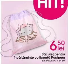 Săculeţ pentru încălţăminte cu licenţă Pusheen