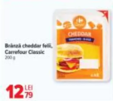 Brânză cheddar felii