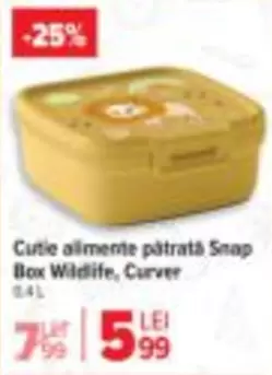 Cutie allmente pătrată Snap Box Wildlife