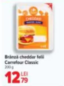 Brânză cheddar felii