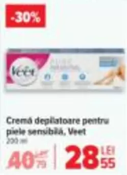 Cremă depilatoare pentru piele sensibilă