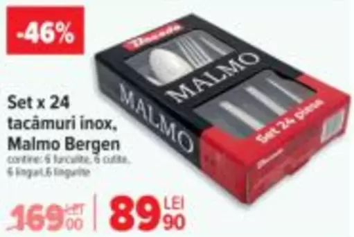 Set x 24 tacamuri inox, Malmo Bergen