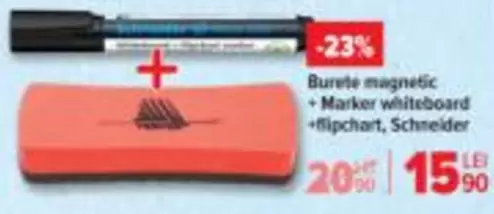 Burete magnetic + Marker whiteboard + flipchart