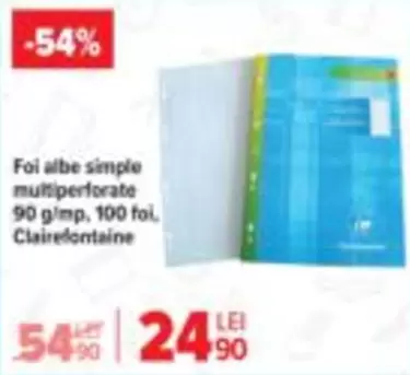Foi albe simple multiperforate