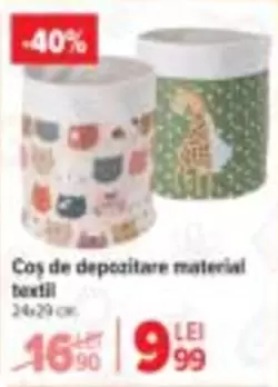 Cos de depozitare material textil