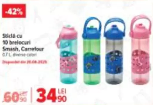 Sticlă cu 10 brelocuri