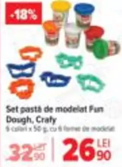Set pastă de modelat Fun Dough, Crafy