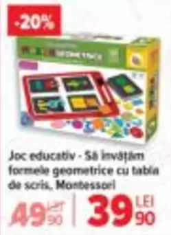Joc educativ-Să învățăm formele geometrice cu tabla de scris