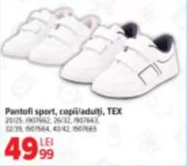 Pantofi sport, copii adulti, TEX