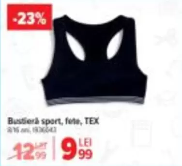 Bustieră sport, fete, TEX
