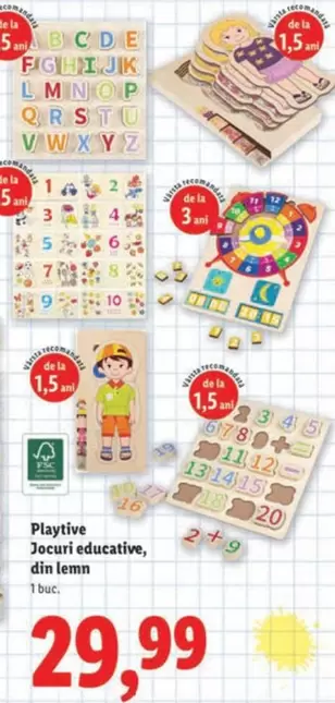 Jocuri educative, din lemn