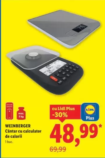 Cântar cu calculator de calorii