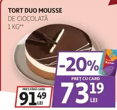 TORT DUO MOUSSE DE CIOCOLATĂ