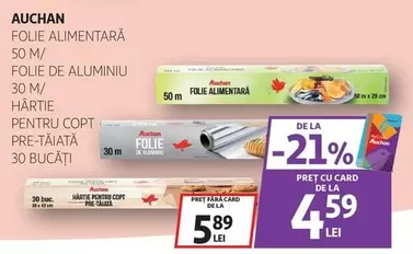 Auchan - FOLIE ALIMENTARĂ, FOLIE DE ALUMINIU, HÄRTIE PENTRU COPT