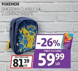 Pokemon - GHIOZDAN CLASELE 1-4 2 COMPARTIMENTE