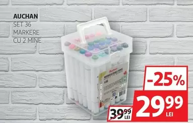 Auchan - SET 36 MARKERE CU 2 MINE