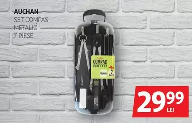 Auchan - SET COMPAS METALIC 7 PIESE