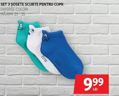 SET 3 ŞOSETE SCURTE PENTRU COPII