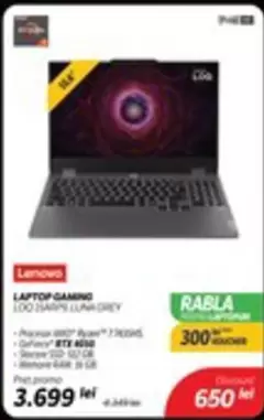 Lenovo - LAPTOP GAMING LOQ 15ARP9 LUNA GREY