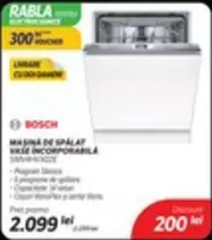Bosch - MAȘINĂ DE SPĂLAT VASE INCORPORABILĂ SMS2HVX02E
