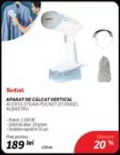 Tefal - APARAT DE CALCAT VERTICAL ACCESS STEAM POCKET DT3030E1 ALB/ALBASTRU