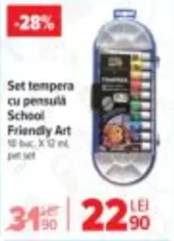 Set tempera cu pensula