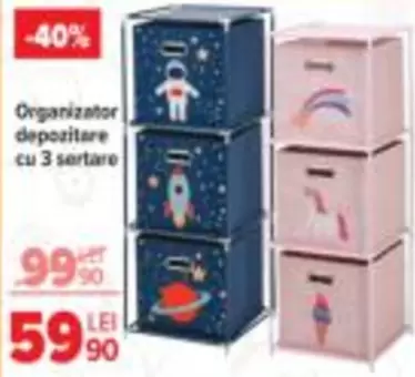 Organizator depozitare cu 3 sertare