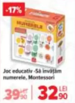 Joc educativ -Să învățăm numerele, Montessori