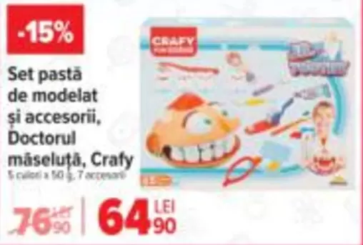 Set pastă de modelat și accesorii, Doctorul măseluță