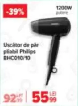 Philips - Uscator de pår pliabil BHC010/10