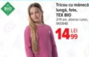 Tricou cu mânecă lungă, fete