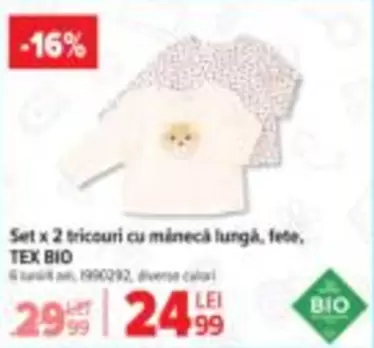 Set x 2 tricouri cu mânecă lungă, fete