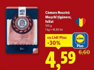 Mușchi țigănesc, feliat