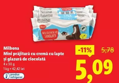 Miní prăjitură cu cremă cu lapte și glazură de ciocolată