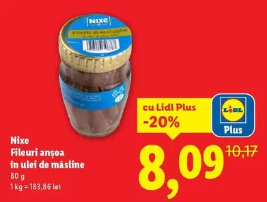 Fileuri ansoa în ulei de măsline