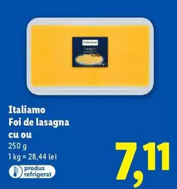 Foi de lasagna cu ou