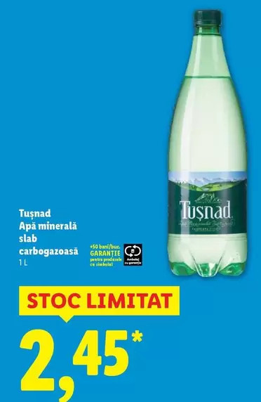 Apă minerală slab carbogazoasă