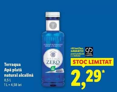 Apă plată natural alcalină