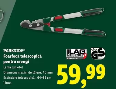 Foarfecă telescopică pentru crengi