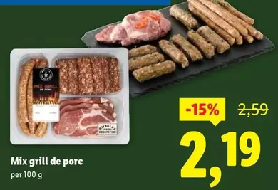 Mix grill de porc