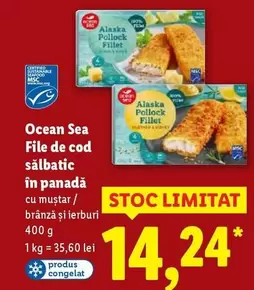 File de cod sălbatic în panadă